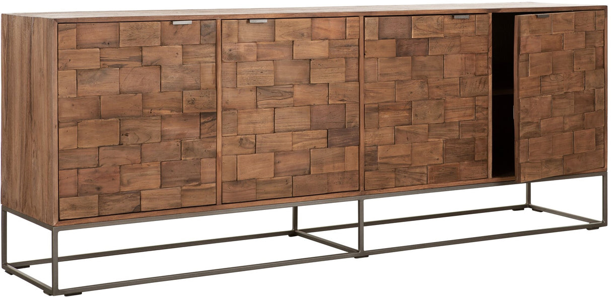 Sideboard Massivholz, Sideboard braun, Breite 210 cm