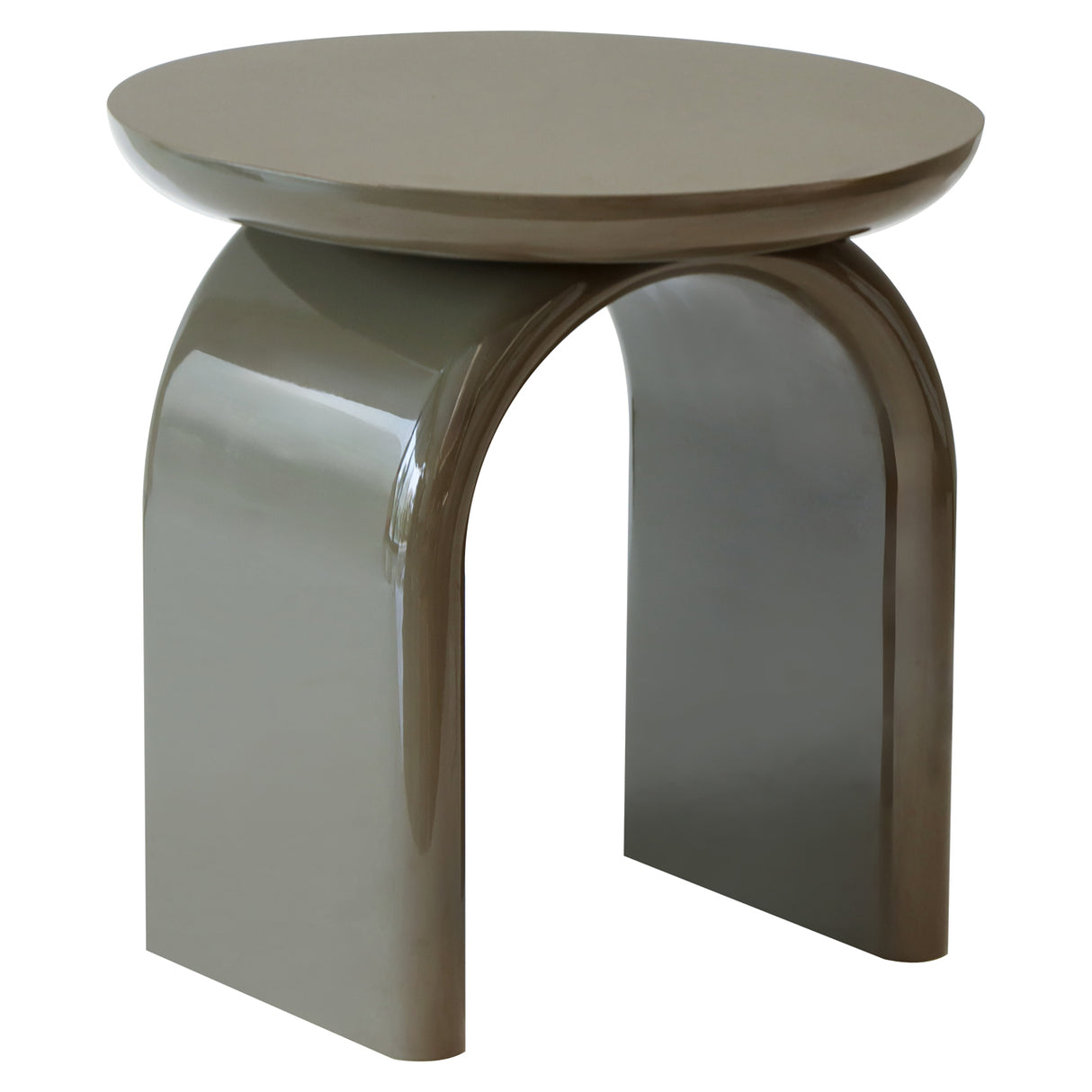 Beistelltisch rund olive-grün, runder Beistelltisch grün, Durchmesser 50 cm