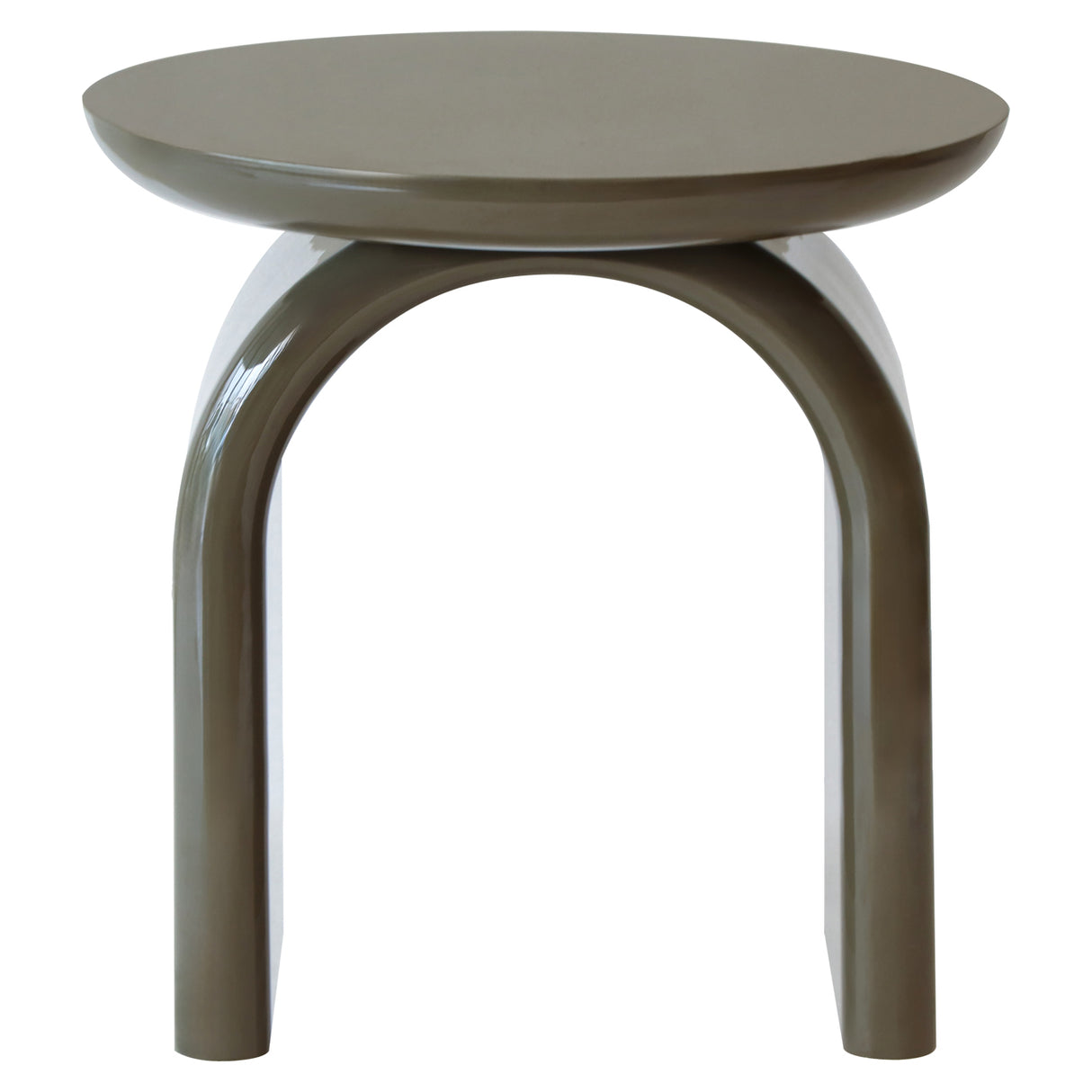 Beistelltisch rund olive-grün, runder Beistelltisch grün, Durchmesser 50 cm