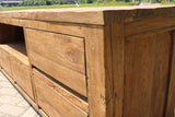 TV Schrank Teakholz, Lowboard Teakholz Landhaus, Breite 240 cm