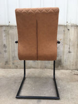 Schwingstuhl cognac, Stuhl cognac, Industriedesign Stuhl cognac, Freischwinger cognac