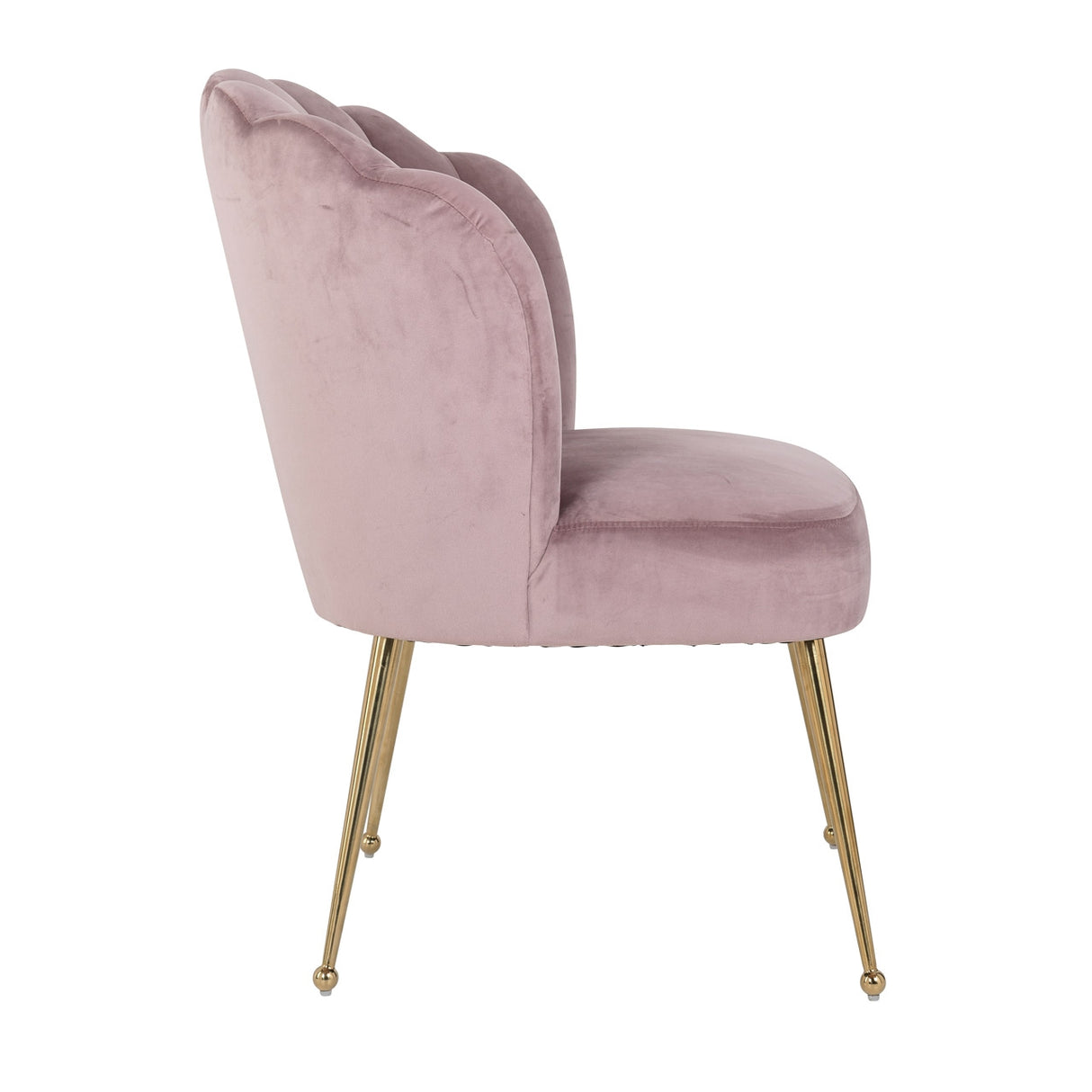 Stuhl rosa gepolstert, Stuhl Gold Velvet Stoff