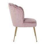 Stuhl rosa gepolstert, Stuhl Gold Velvet Stoff