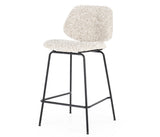 Barstuhl beige,  Barstuhl Metall-Gestell, Sitzhöhe 66 cm