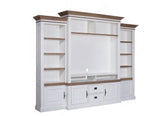 TV Schrank weiß Landhaus, Fernsehschrank weiß Landhaus,  Breite 302 cm