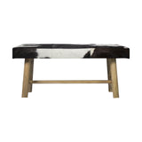 Sitzbank schwarz Kuhfell, Sitzbank Kuhfell, Länge 95 cm