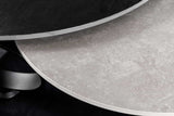 Couchtisch schwarz-grau, Couchtisch ausziehbar rund, Durchmesser 80-134 cm