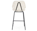 Barstuhl beige,  Barstuhl Metall-Gestell, Sitzhöhe 66 cm