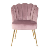 Stuhl rosa gepolstert, Stuhl Gold Velvet Stoff