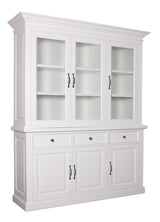 Buffetschrank weiß Landhausstil, Vitrine weiß Landhaus, Geschirrschrank weiß,  Breite 182 cm