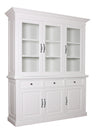 Buffetschrank weiß Landhausstil, Vitrine weiß Landhaus, Geschirrschrank weiß,  Breite 182 cm