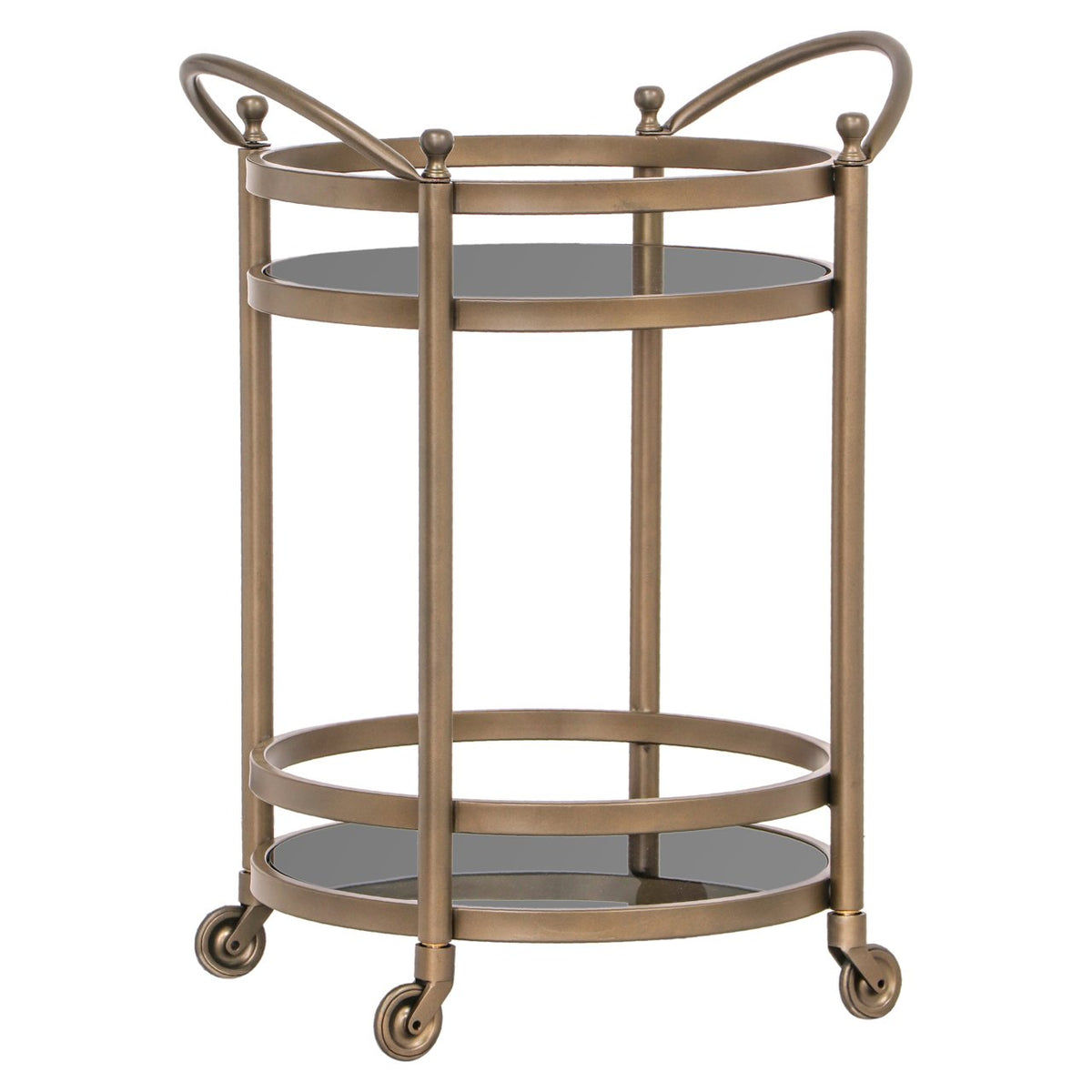 Servierwagen rund Gold, Servierwagen Gold – Richhome