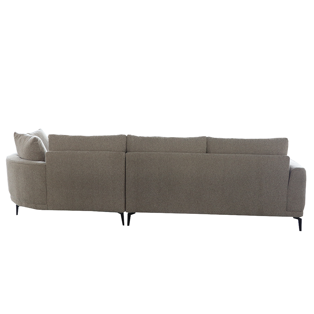 Sofa halbrund, 2,5 Sitzer Sofa Farbe braun, Breite 323 cm