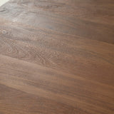 Esstisch braun rund, Tisch rund braun Massivholz, runder Tisch Tischplatte Massivholz, Durchmesser 150 cm