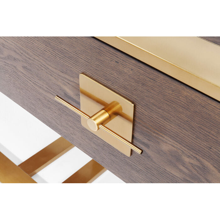 Konsole Gold-braun, Wandtisch braun, Breite 148 cm