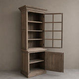 Vitrine Altholz , Geschirrschrank rustikal Altholz, Breite 75 cm