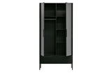 Kleiderschrank schwarz, Schrank schwarz, Breite 100 cm