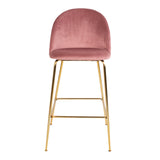 Barstuhl rosa Metall, Barhocker rosa schwarz, Sitzhöhe 75 cm