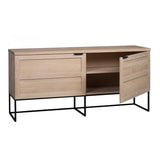 Sideboard Naturholz, Anrichte Eiche-Natur, Breite 160 cm