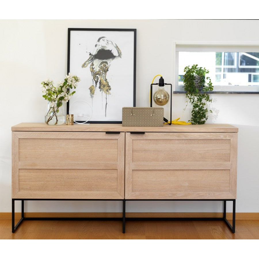 Sideboard Naturholz, Anrichte Eiche-Natur, Breite 160 cm