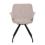 Stuhl drehbar Farbe rosa, Esszimmerstuhl rosa drehbar, Breite 61 cm