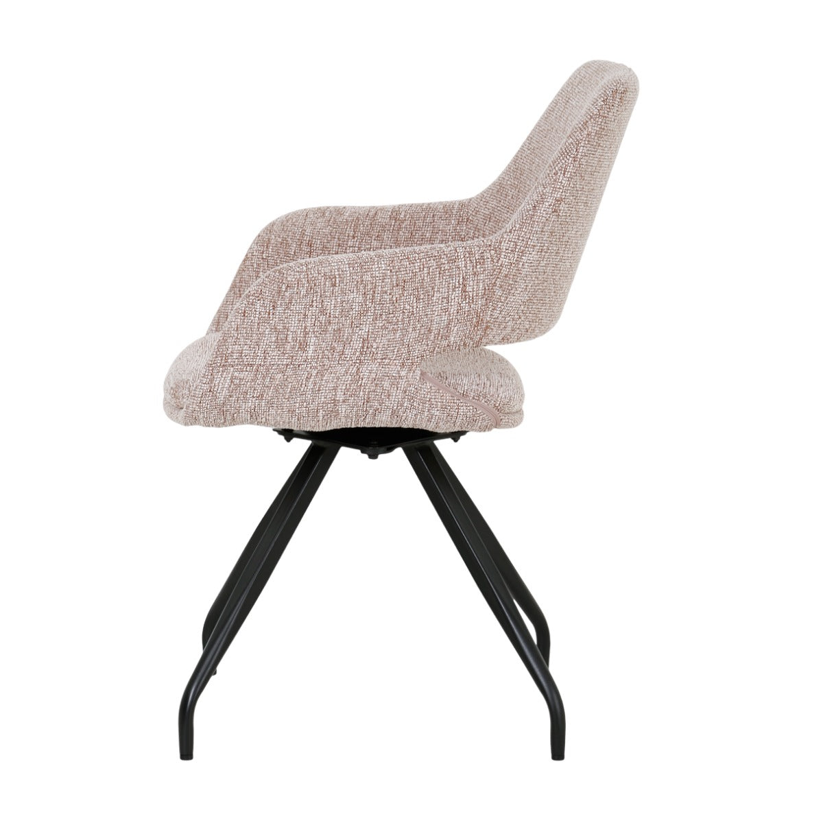 Stuhl drehbar Farbe rosa, Esszimmerstuhl rosa drehbar, Breite 61 cm