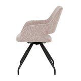 Stuhl drehbar Farbe rosa, Esszimmerstuhl rosa drehbar, Breite 61 cm