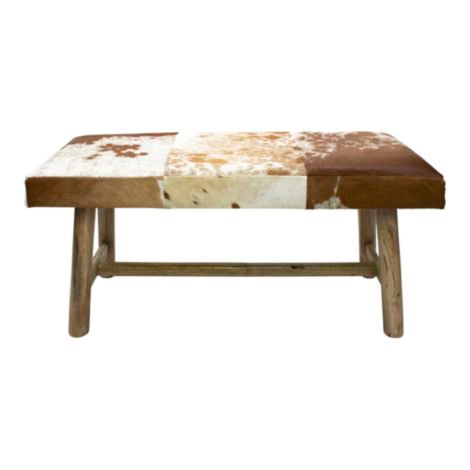 Sitzbank braun Kuhfell, Sitzbank Kuhfell, Länge 95 cm