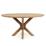 Round brown dining table, round brown solid wood table, round solid wood tabletop, diameter 120 cm