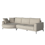 Sofa halbrund, 2,5 Sitzer Sofa Farbe Sand, Breite 323 cm