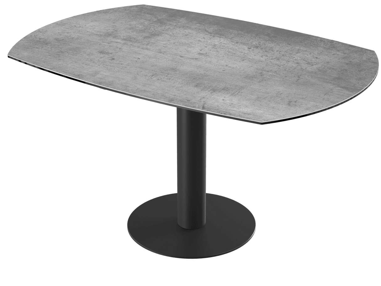 Grey ceramic top table, round ceramic top dining table, grey round extendable dining table, 150 cm diameter