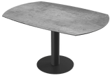Grey ceramic top table, round ceramic top dining table, grey round extendable dining table, 150 cm diameter