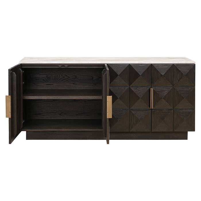 Sideboard braun, Anrichte braun Eiche furniert, Breite 170 cm