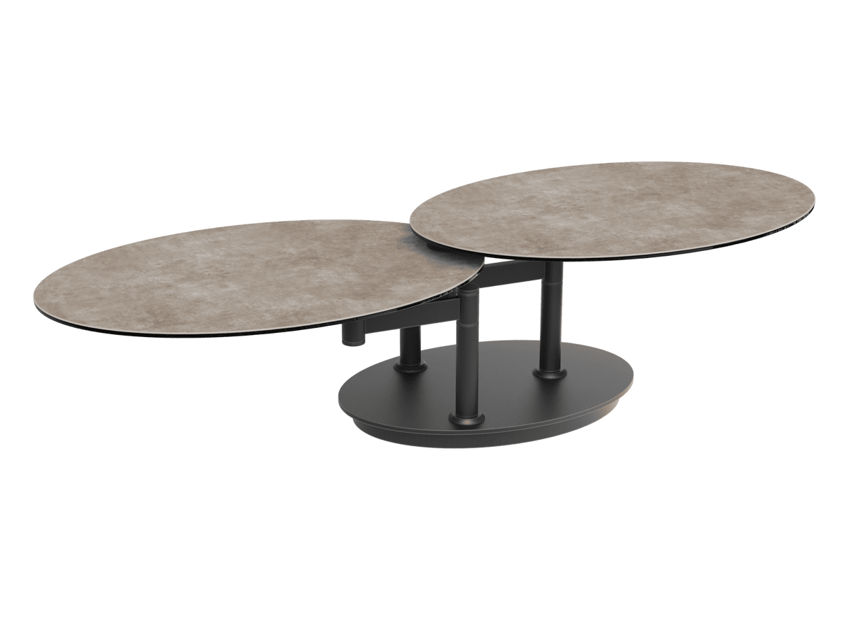 Couchtische oval ausziehbar Keramik, ovaler Couchtisch Keramik ausziehbar, Maße: 90-150 cm