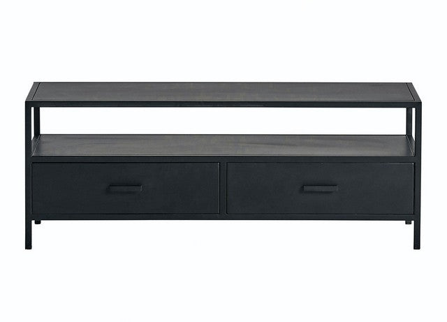 TV Lowbaord schwarz, Fernsehschrank Metall schwarz, TV Regal schwarz, Schrank schwarz Industriedesign,  Breite 120 cm