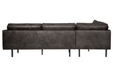 Ecksofa schwarz Ottomane links, Sofa schwarz, modernes Ecksofa schwarz,  Breite 350 cm