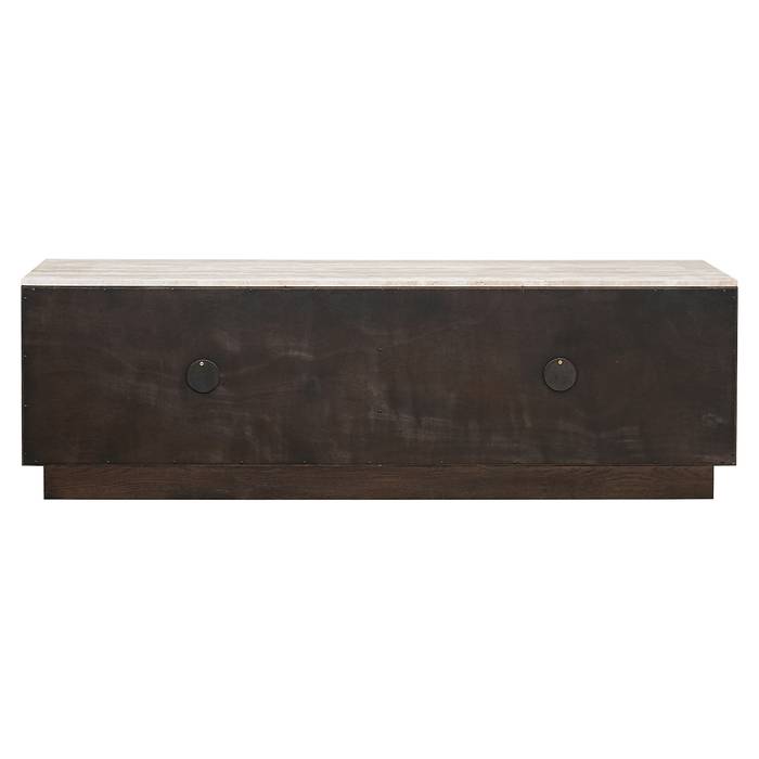TV Schrank braun, Fernsehschrank braun Eiche furniert, Breite 196 cm