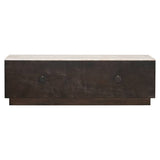 TV Schrank braun, Fernsehschrank braun Eiche furniert, Breite 196 cm