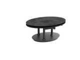 Couchtische anthrazit-grau oval ausziehbar Keramik, ovaler Couchtisch Keramik ausziehbar, Maße: 90-150 cm