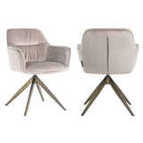 Stuhl beige Samt, Stuhl mit Lehne drehbar