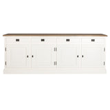 Sideboard weiß, Anrichte weiß Landhausstil, Breite 235 cm