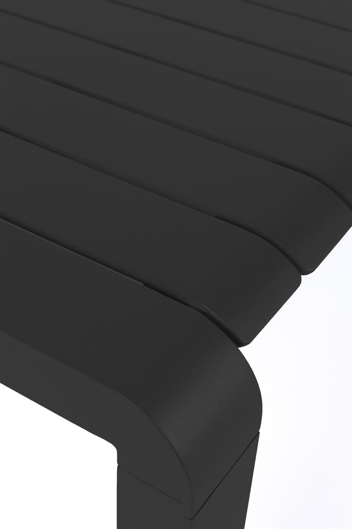 Gartentisch schwarz Metall, Metall-Gartentisch schwarz, Länge 214 cm
