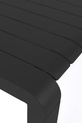 Gartentisch schwarz Metall, Metall-Gartentisch schwarz, Länge 214 cm