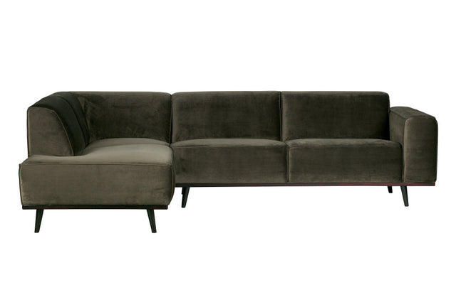 Ecksofa grün, Sofa grün Ottomane links, Eckcouch grün, Breite 274 cm