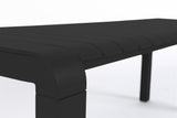 Gartentisch schwarz Metall, Metall-Gartentisch schwarz, Länge 214 cm