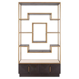 Regal braun, Wohnzimmerregal braun Eiche furniert, Breite 120 cm