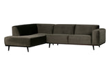 Ecksofa grün, Sofa grün Ottomane links, Eckcouch grün, Breite 274 cm