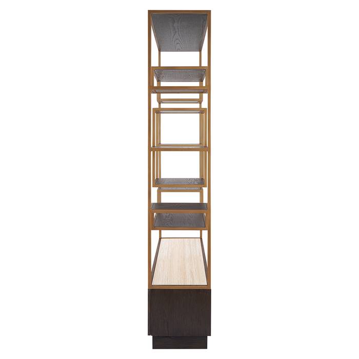 Regal braun, Wohnzimmerregal braun Eiche furniert, Breite 120 cm