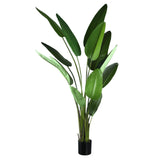 Künstlicher Bananenbaum XXL, Deko-Bananenpflanze grün, Kunstpflanze Bananenstaude grün, Höhe 310 cm
