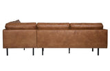 Ecksofa Ottomane rechts, Sofa cognac, modernes Ecksofa cognac,  Breite 350 cm